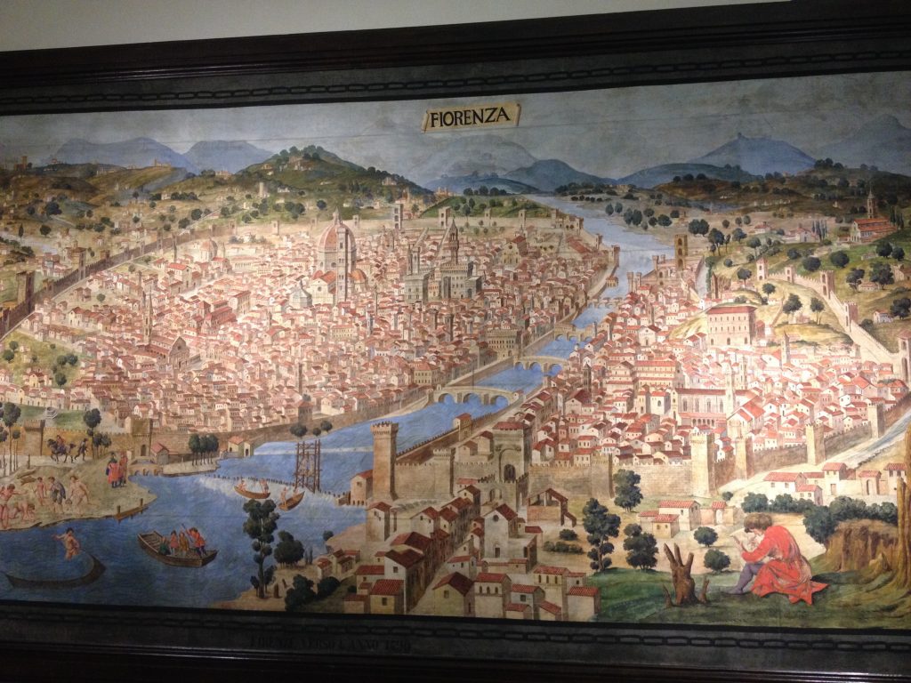 1490年頃のフィレンツェの地図