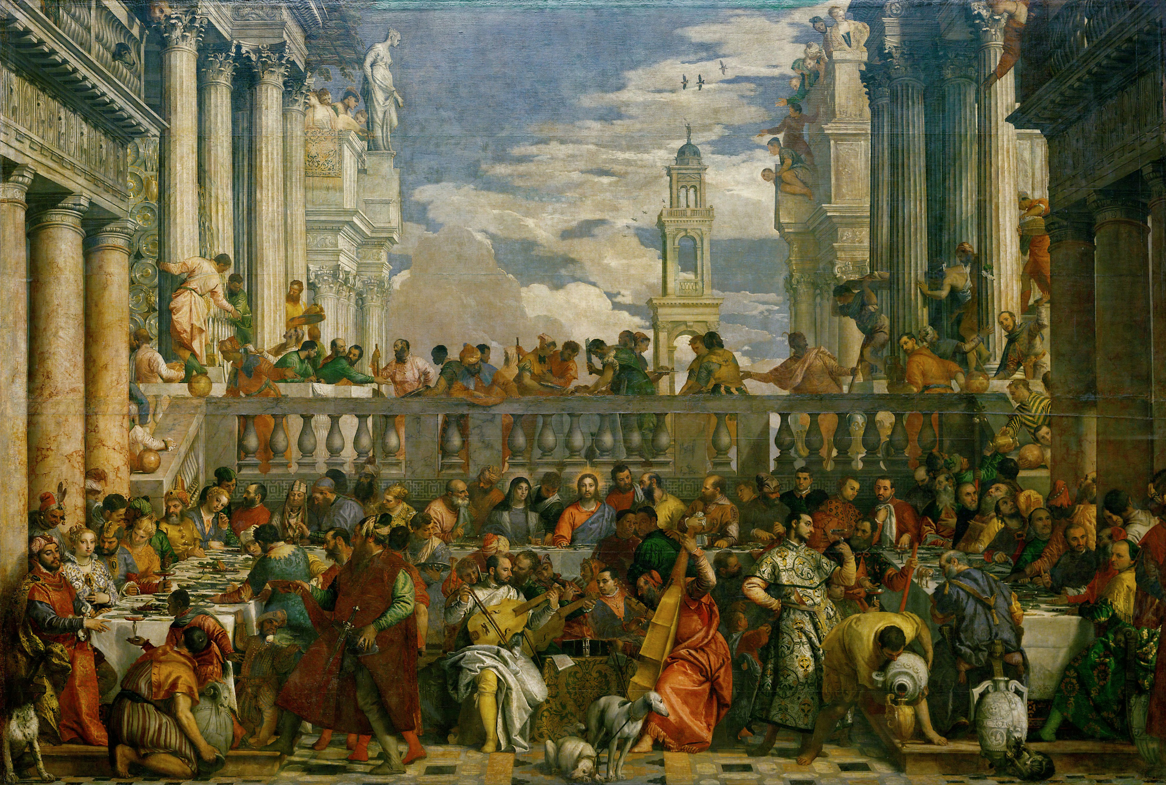 カナの婚礼 パオロ・ヴェロネーゼ, 1563 ルーブル美術館, パリ