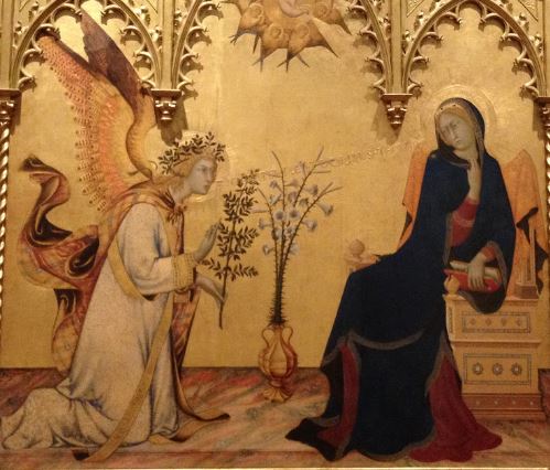 受胎告知 シモーネ・マルティーニ, 1333 ウフィツィ美術館, フィレンツェ