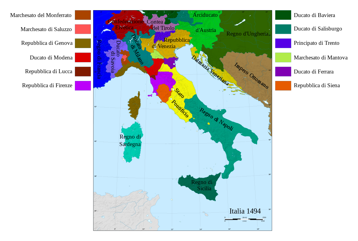1494年のイタリアの様子