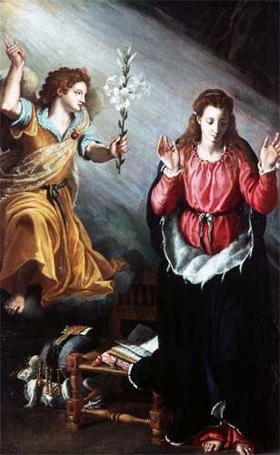 受胎告知 アレッサンドロ・アッローリ, 1603 アカデミア美術館, フィレンツェ