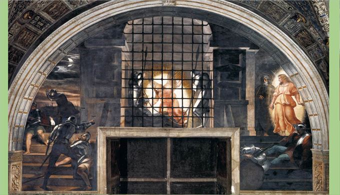 ペテロの解放 ラファエロ・サンツィオ, 1513-14 ヴァチカン美術館, ヴァチカン市国