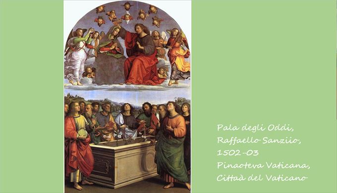 聖母の戴冠(オッディの祭壇画) ラファエロ・サンツィオ, 1502-03 ヴァチカン美術館, ヴァチカン市国